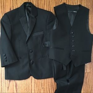 Ferrecci Kids Black Three Piece Tuxedo
